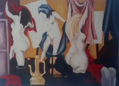 1983-olio-su-tela-60x80-le-modelle