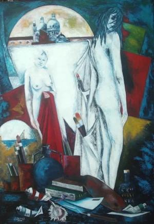 2009-acrilico-su-tela-dim70x100x4-modelle-a-venezia