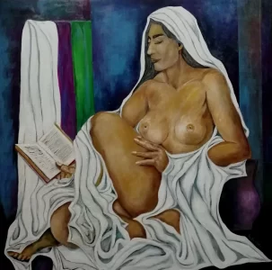 2023-acrilico-su-tela-80x80-la-lettura